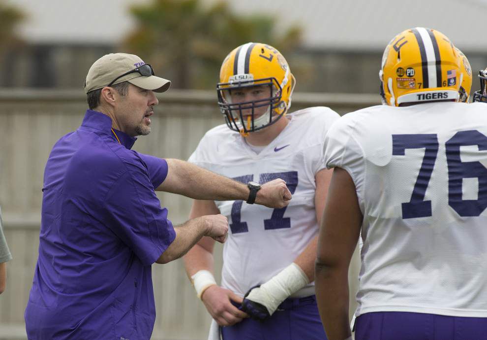 Video: Offensive line drills from LSU's Tuesday practice _lowres