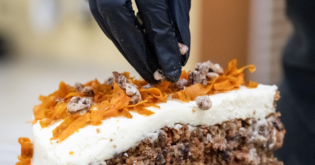Iconic Baton Rouge cake weighs 50 pounds. A single slice serves six. It's perfect for Easter.