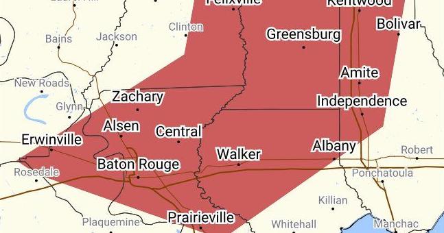 Severe thunderstorm warnings issued for Baton Rouge area - Vimarsana News