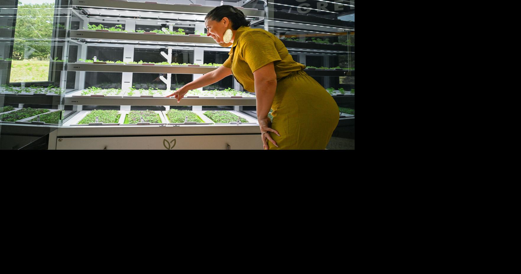 How much space does a salad farm need? Inside Southern University’s cafeteria, about five feet.