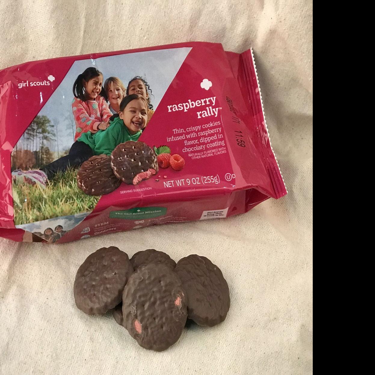 Raspberry Rally Girl Scout Cookie Boxes Selling on  at High Prices