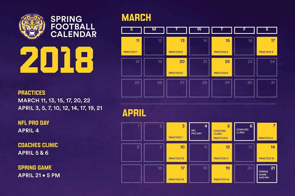 Lsu Spring 2021 Calendar | Calendar Nov 2021