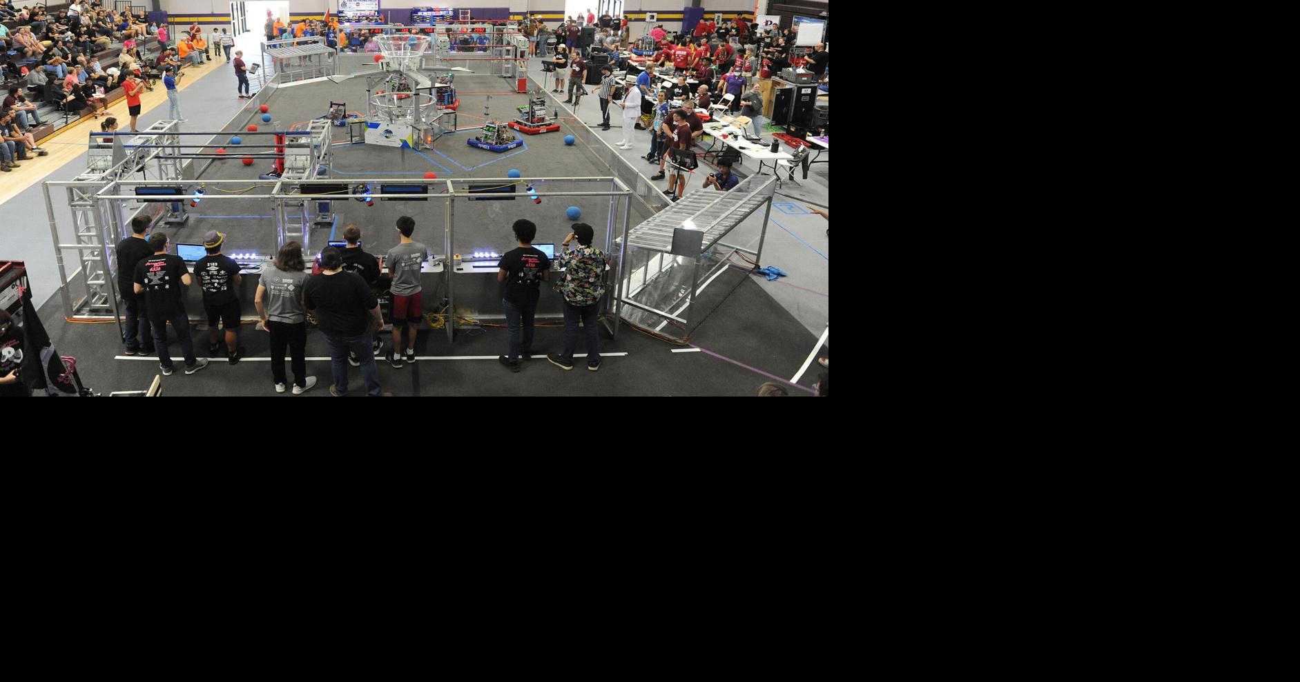 20 teams compete with 120pound robots in 9th Dow Red Stick Rumble at