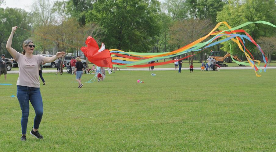 Wind helped to lift kites into the air Saturday 'Let's Fly a Kite" event in Walker East