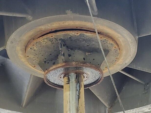 Corroded lower diffuser bearing housing