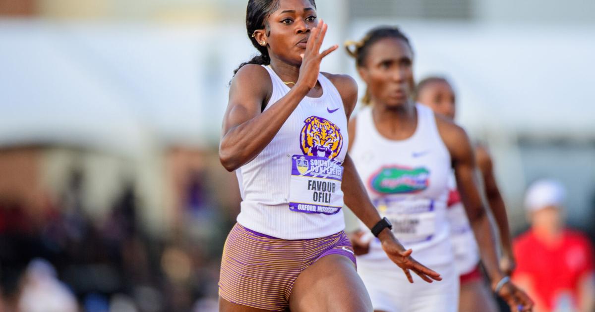 LSU sprint star Favour Ofili reaches new speeds since coming to Baton Rouge from Nigeria