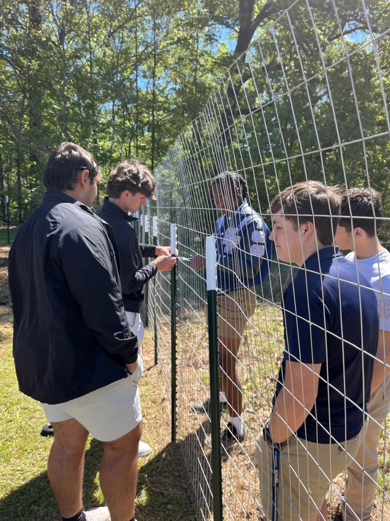 Wfhs Students Erect Fencing Around New Garden 