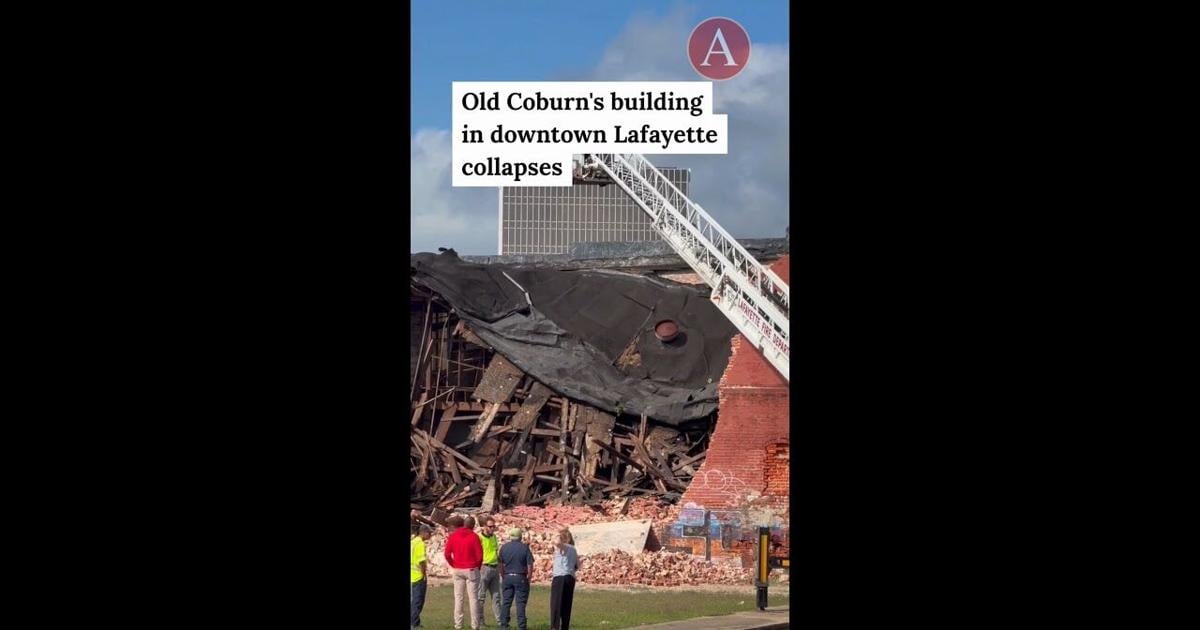 Photos: Partial collapse of old Coburn's building in downtown Lafayette