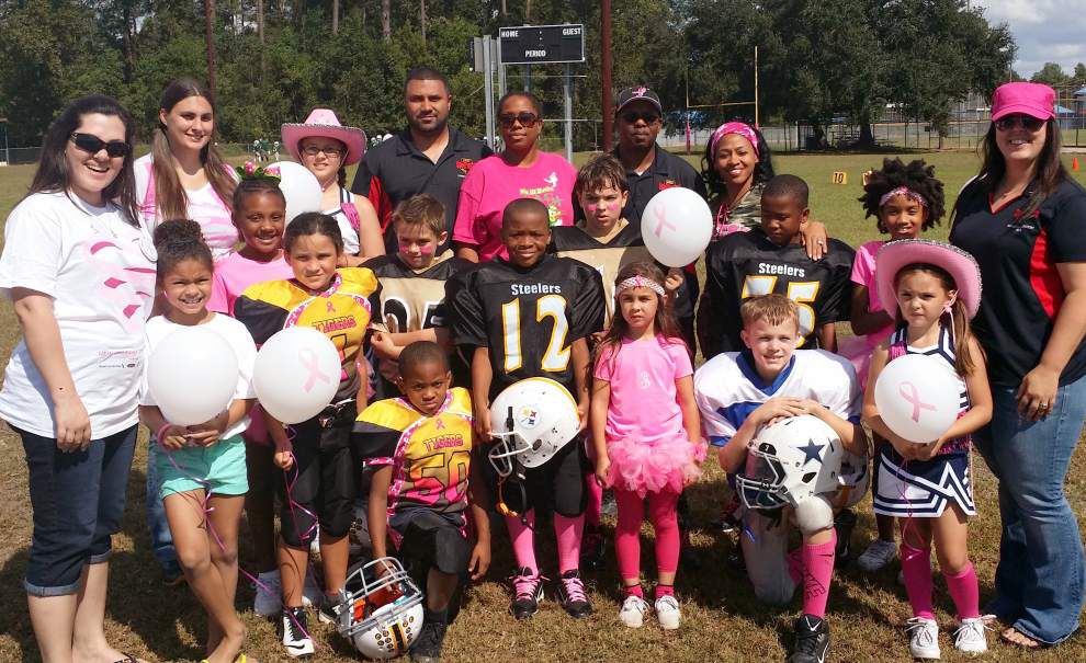 Slidell Youth Football Association joins fight against breast cancer _lowres
