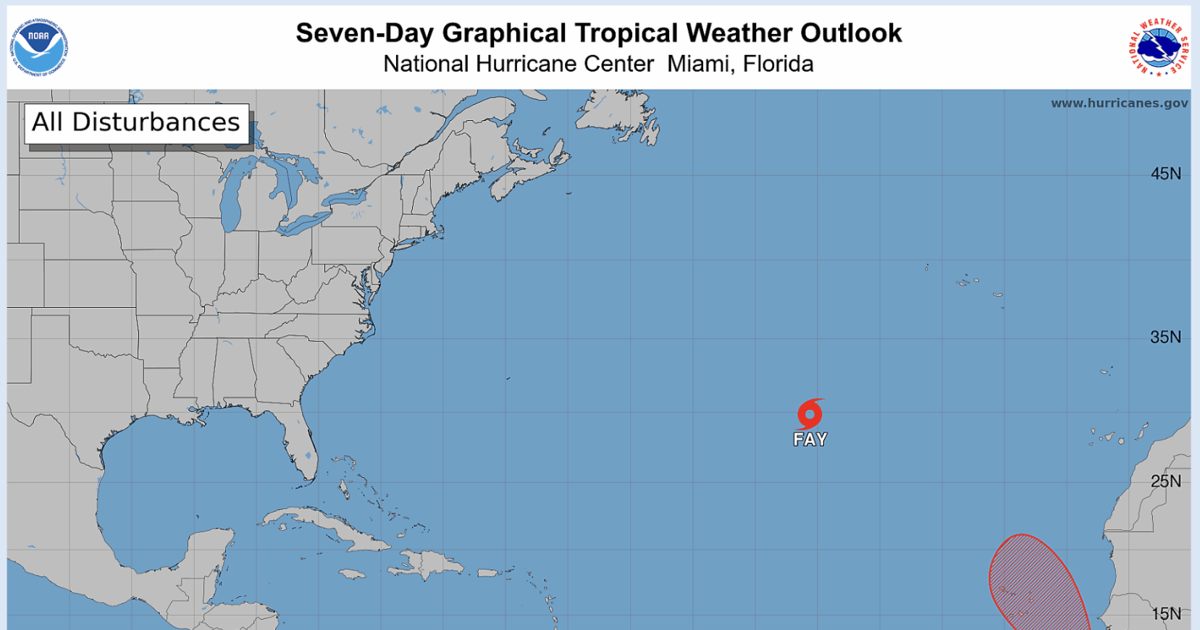 Tropical Storm Fay reforms in the Atlantic, separate tropical depression ...