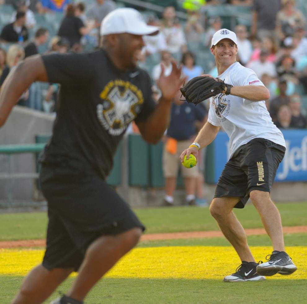 Watch Drew Brees Hit Home Run In Celebrity Softball Game