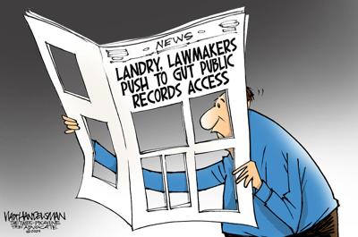 Walt Handelsman: Louisiana Government Transparency