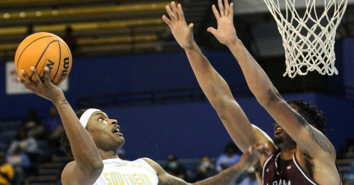 Die Basketballmannschaft der Southern University feiert einen seltenen ...