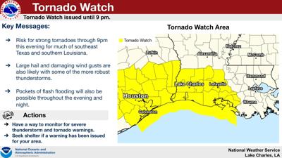 Tornado watch issued for Lafayette LA with severe weather | Weather ...