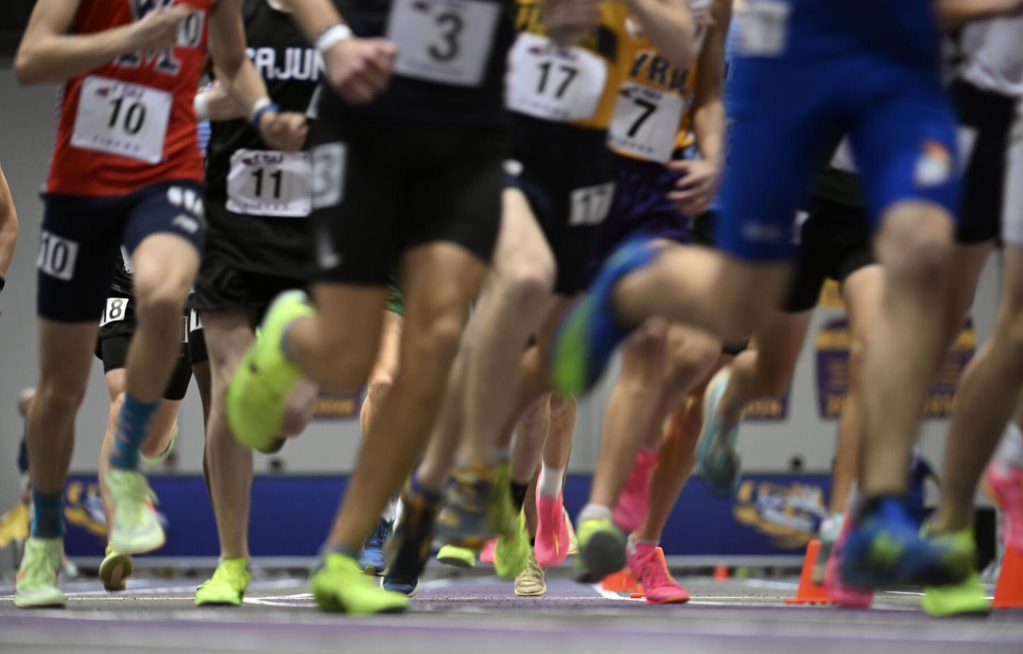 Photos Athletes compete in the LSU high school qualifier indoor track