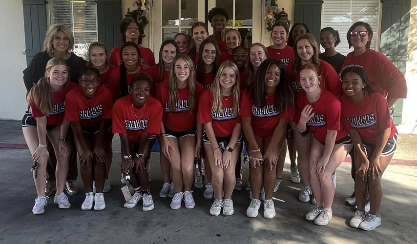 Zachary High cheerleaders perform at Oakwood Village Zachary