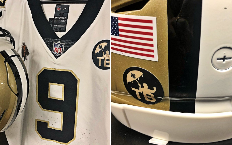 patches on saints jersey