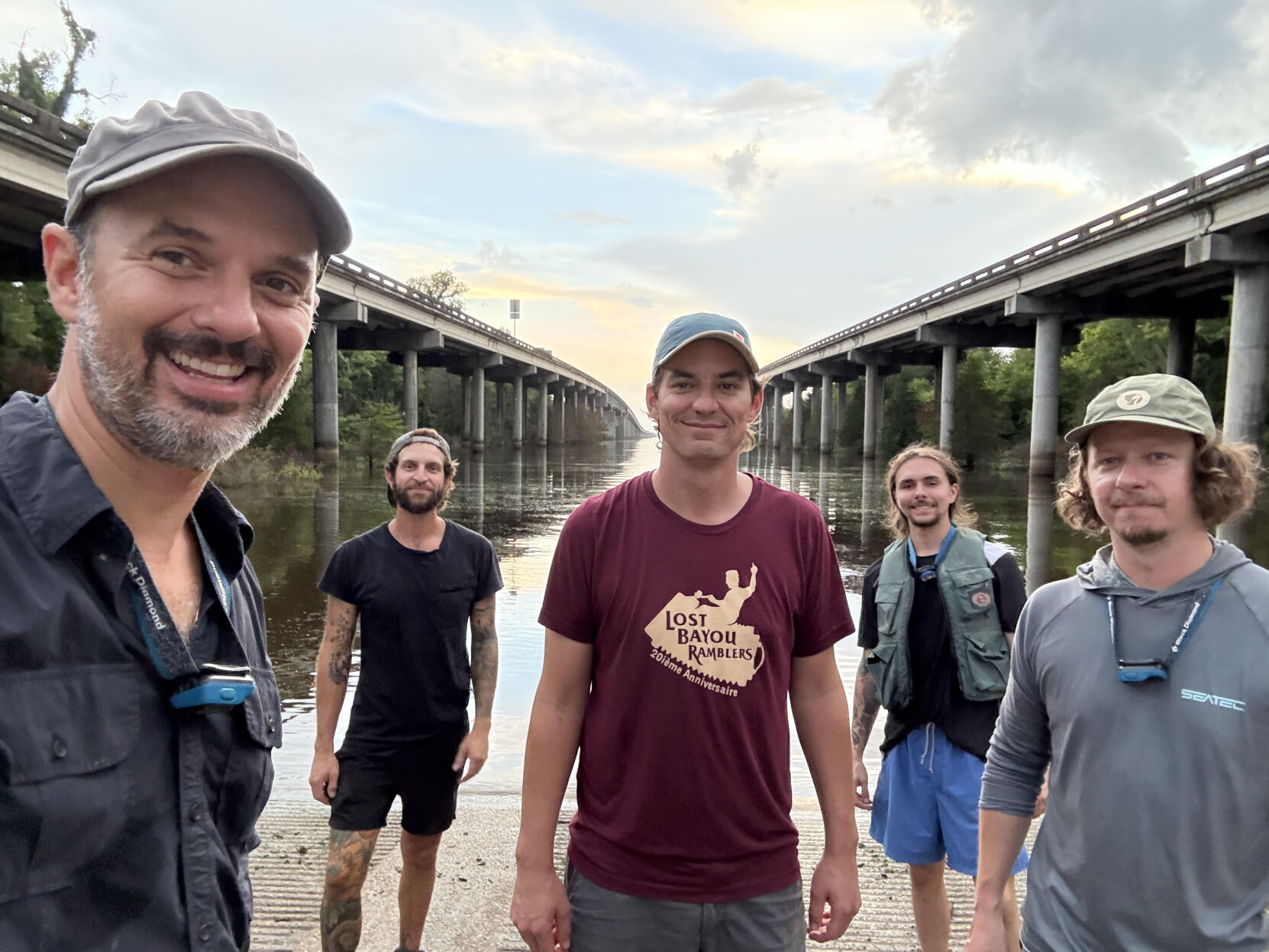 New Orleans artists installs photo under Atchafalaya bridge
