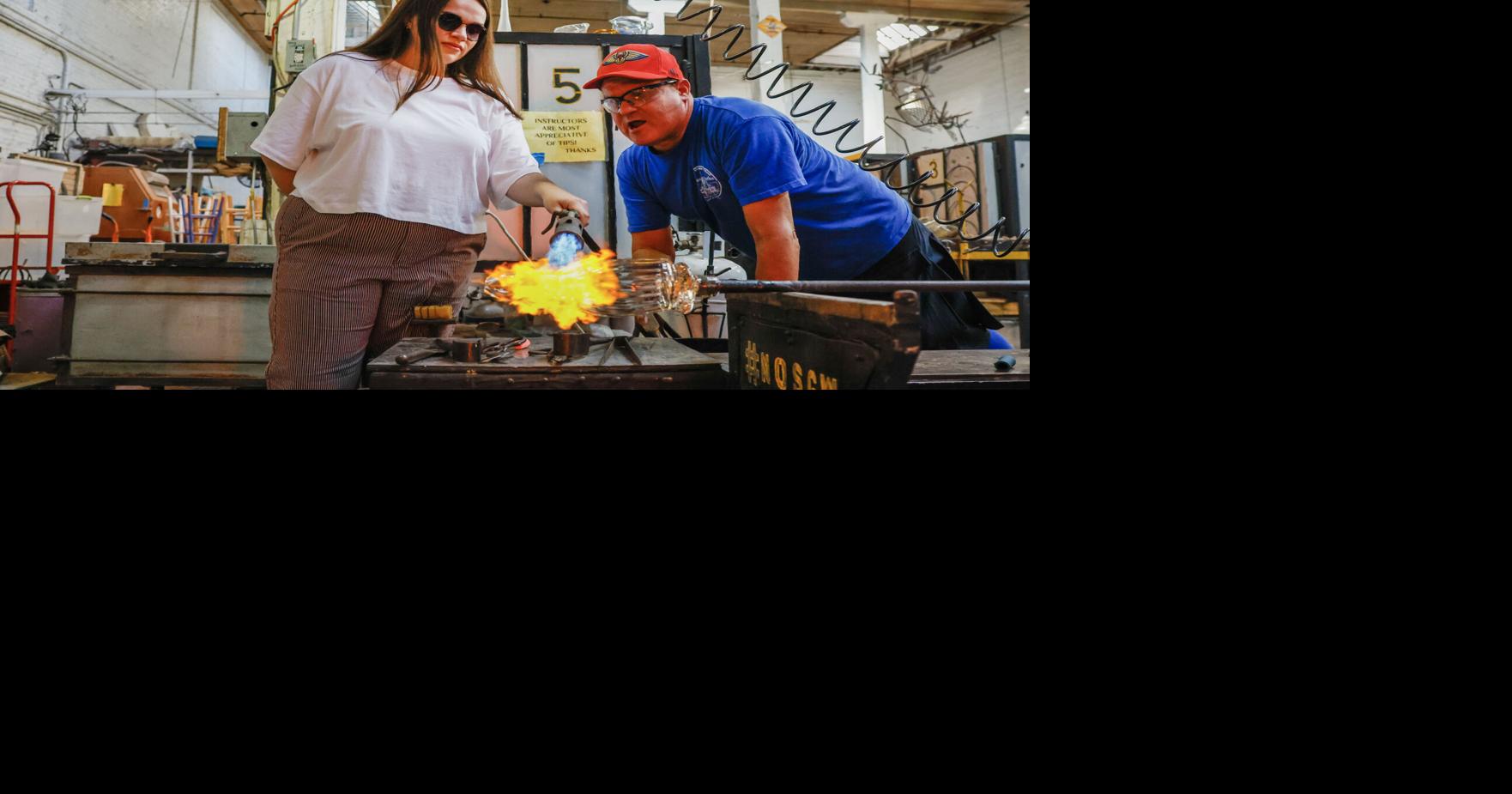 New Orleans doctors learn glassblowing skills, techniques