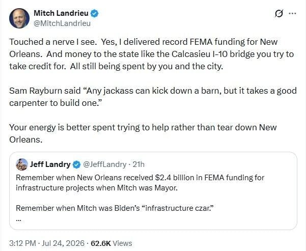 Landry Landrieu feud