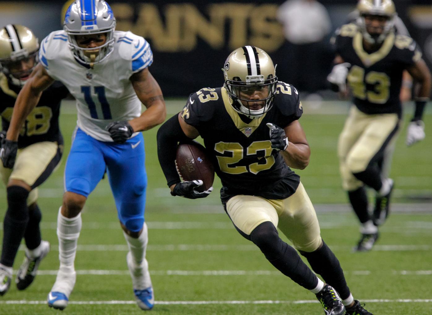 WATCH: Saints' Marshon Lattimore makes an interception. With his