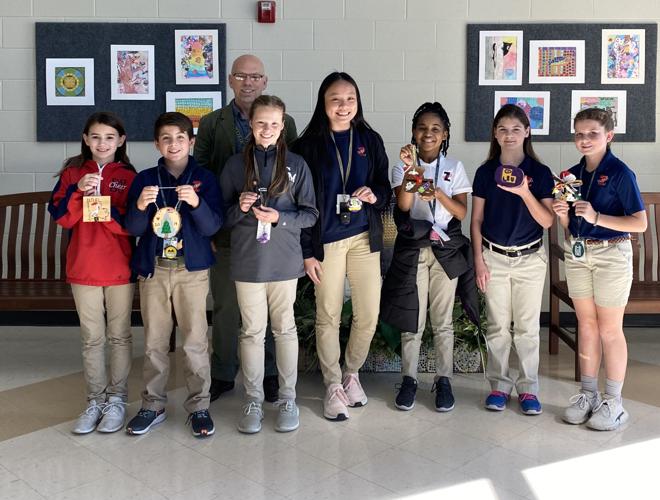Copper Mill Elementary art students make Christmas ornaments for
