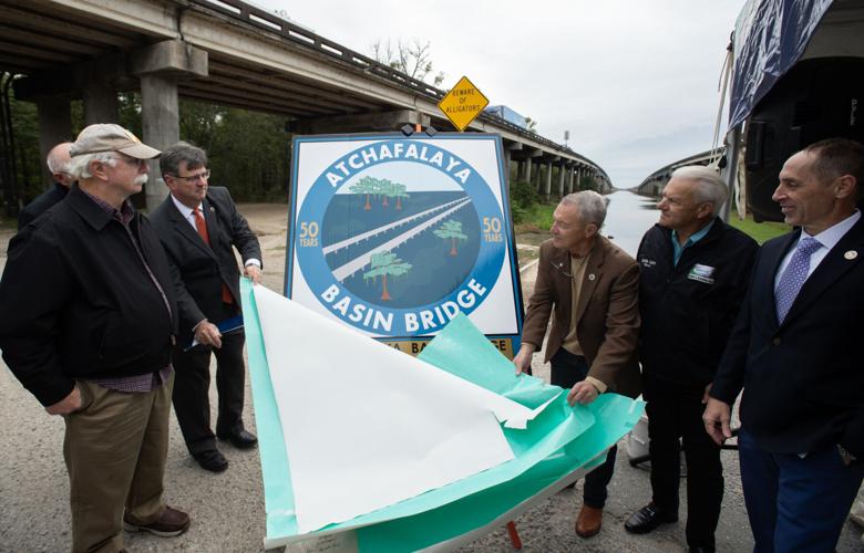 Basin Bridge Raji Officials mark 50th anniversary of Atchafalaya Basin Bridge | Acadiana ...