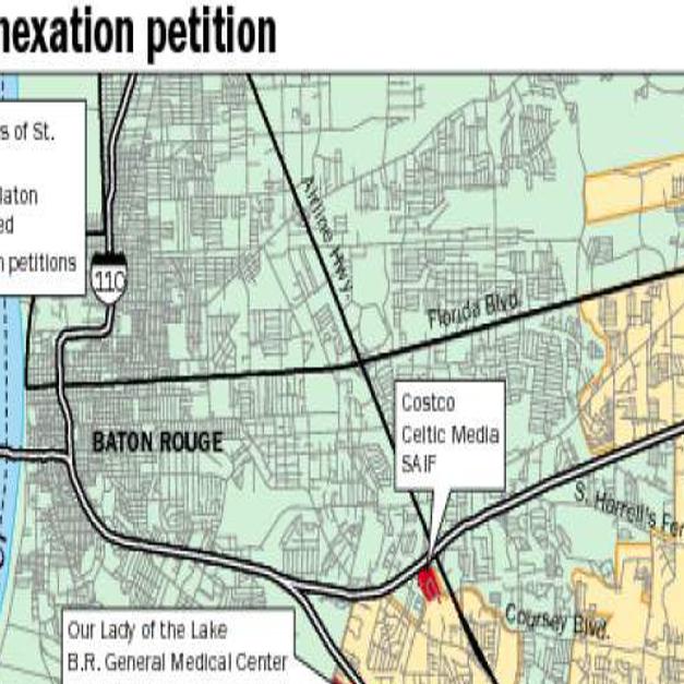 baton rouge map city limits St George Takes Another Hit As Lsu Seeks Annexation Of Property baton rouge map city limits
