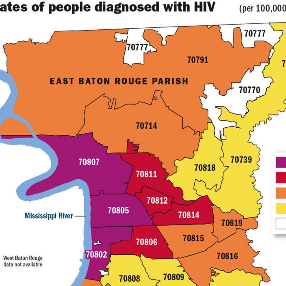 East Baton Rouge Zip Code Map Here's How Baton Rouge, New Orleans Could Benefit From Drug Company's  Pledge To Fight Hiv In The South | News | Theadvocate.com