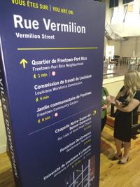 Signage as part of new wayfinding system to be installed in downtown Lafayette
