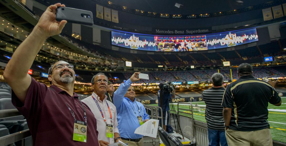 Saints show off renovations, massive video boards