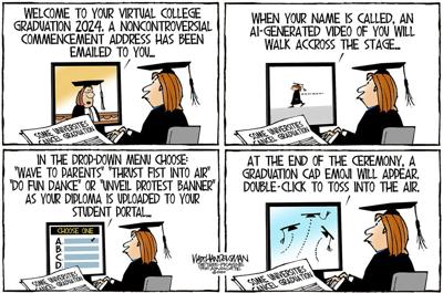 Walt Handelsman: Virtual graduations 2024