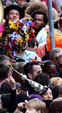 Thousands attend David Bowie second-line through French Quarter with Preservation Hall, Arcade Fire