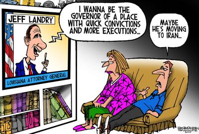 Walt Handelsman: Jeff Landry Moving Forward
