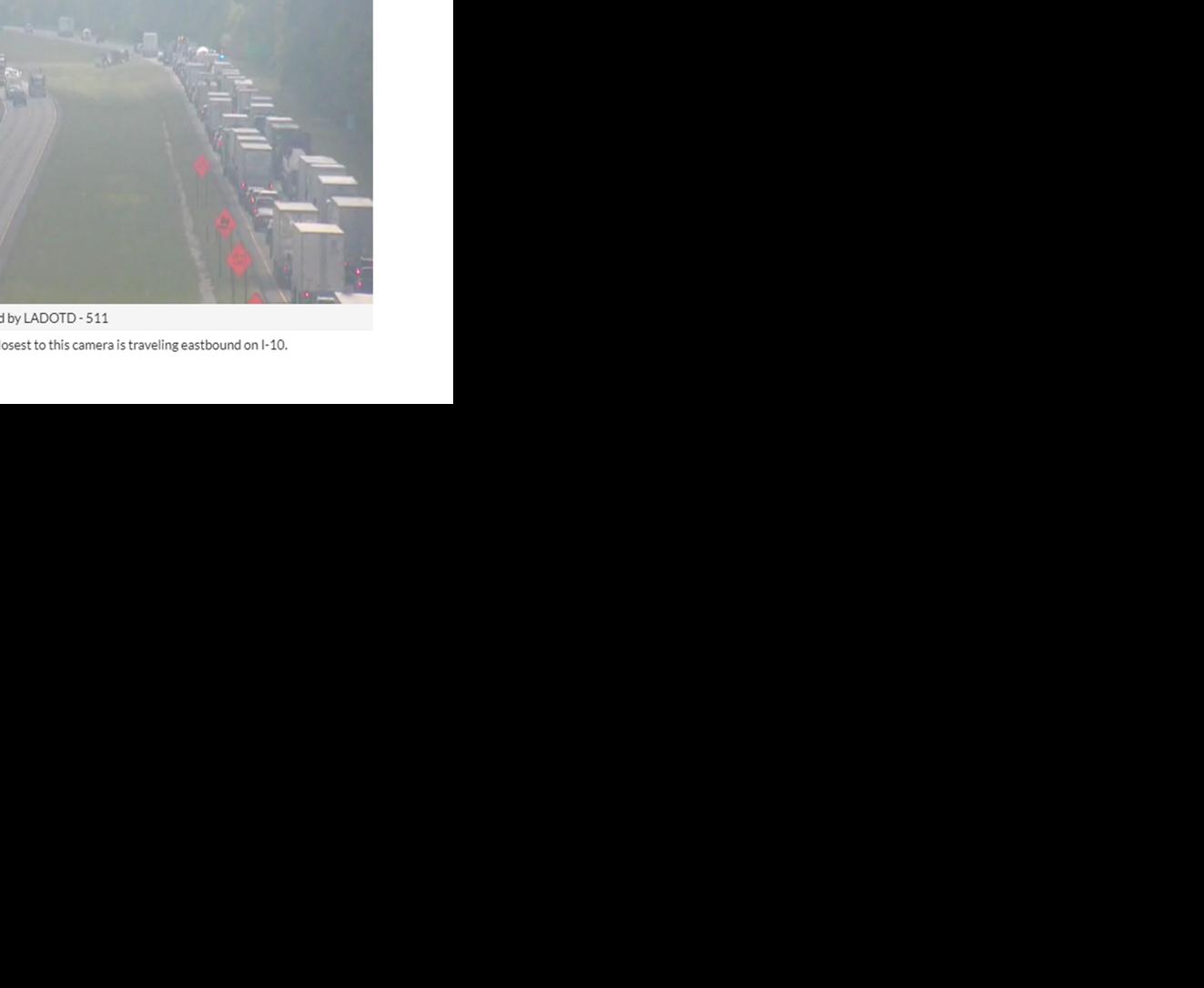 Eastbound I10 closes after truck with hazardous materials overturns