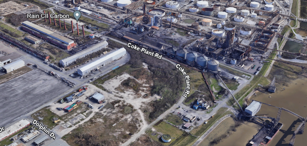 Aerial view of Rain CII Carbon plant in Chalmette