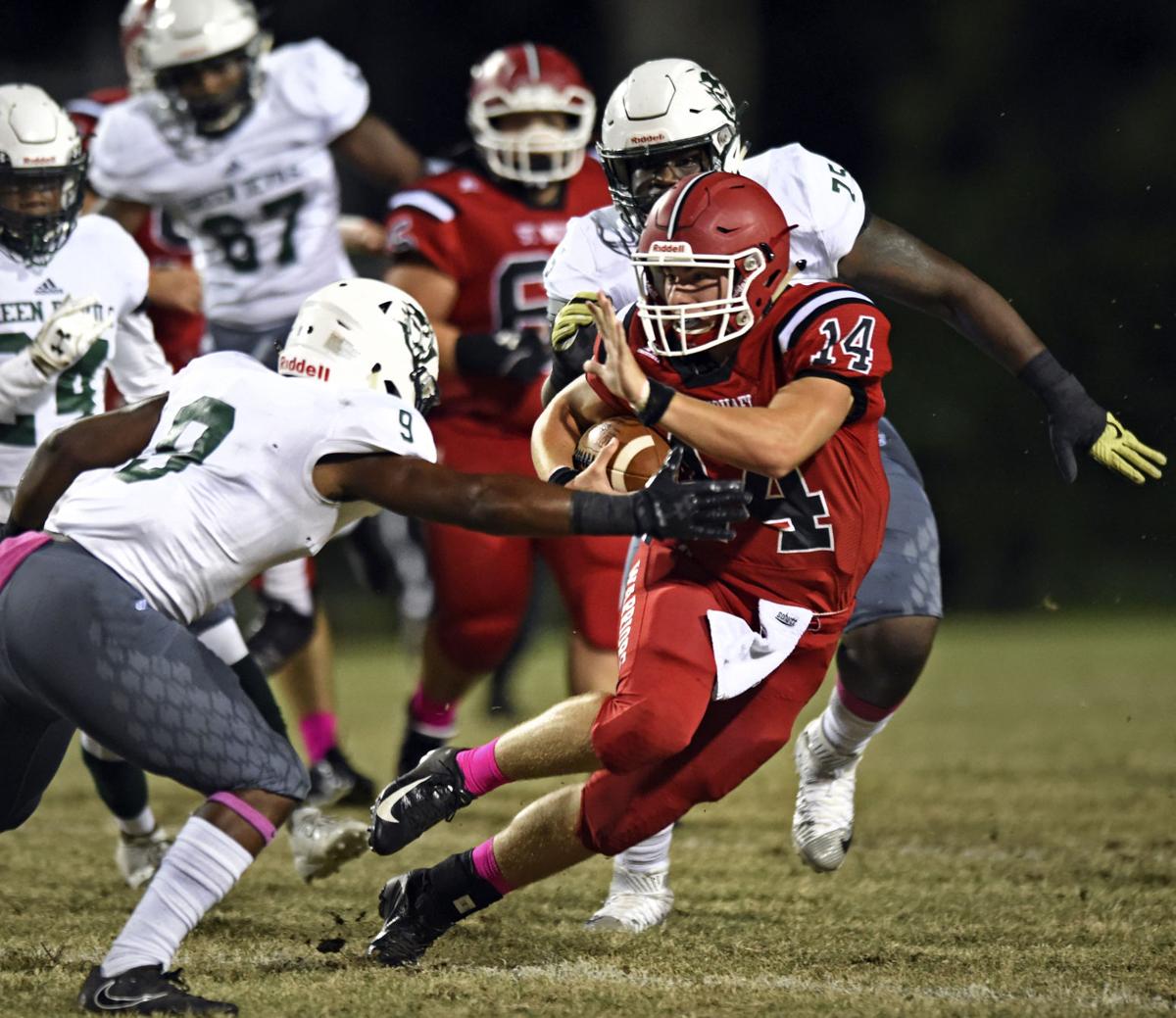 Plaquemine runs past St. Michael, piling up 327 yards rushing High