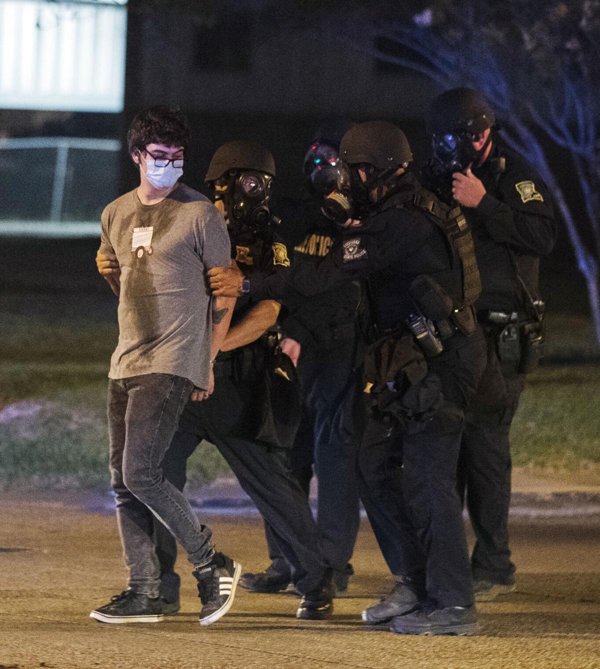 Three people arrested after protest of Lafayette police shooting