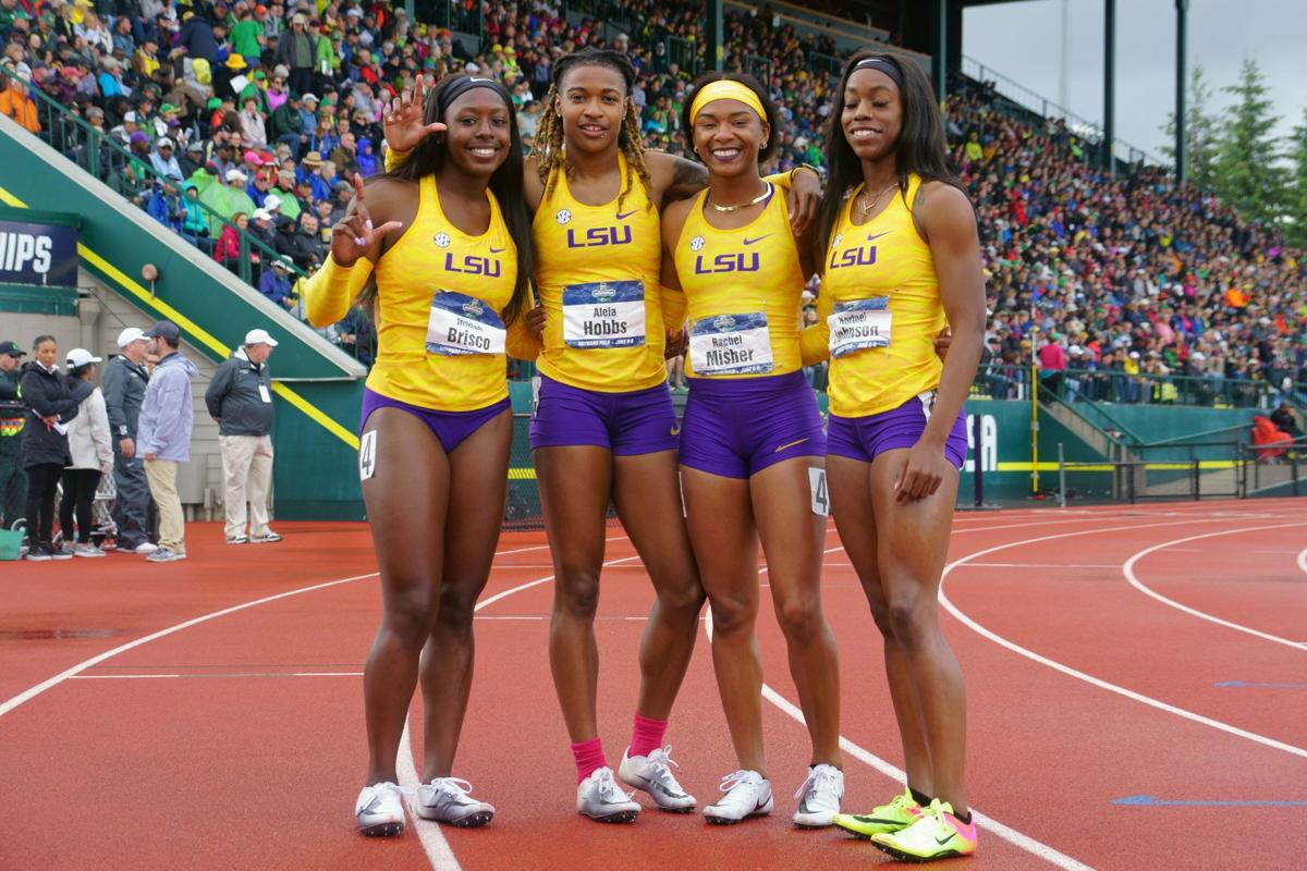 LSU's 4x100 relay team, Aleia Hobbs roll to easy wins as Lady Tigers