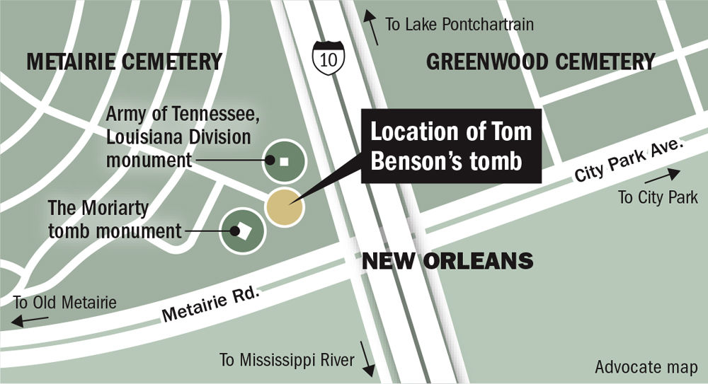 burial crypt of Tom Benson in Lake Lawn Metairie Cemetery