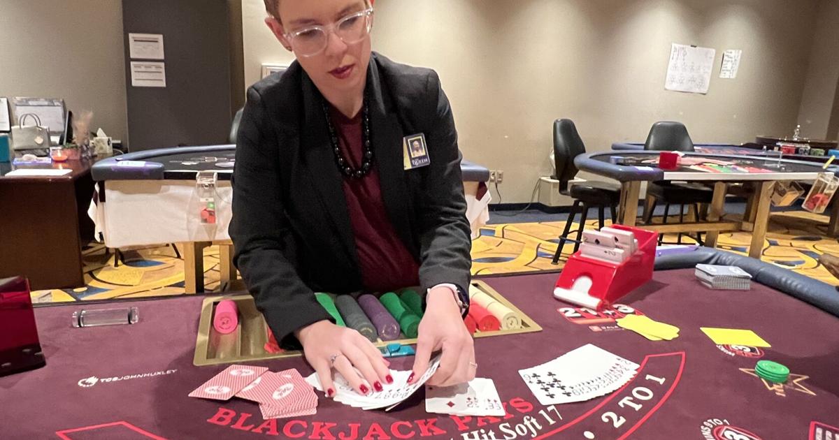 Jan Risher tries casino's dealer's bootcamp in Baton Rouge ...