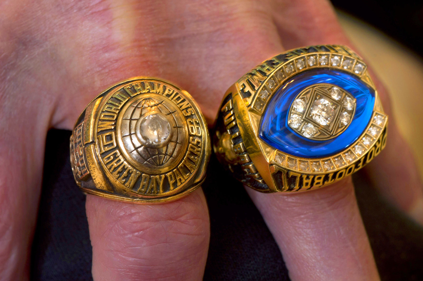 Aaron Rodgers Framed Replica Championship Ring Display. , Lot #43218