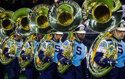 band southern university jukebox human gras mardi marching theadvocate parades voted won categories fan national baton rouge performances commands known