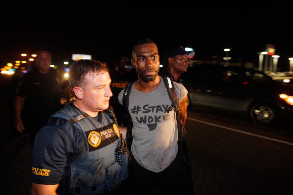 Prominent Black Lives Matter activist DeRay Mckesson arrested at Alton Sterling protest in Baton Rouge _lowres