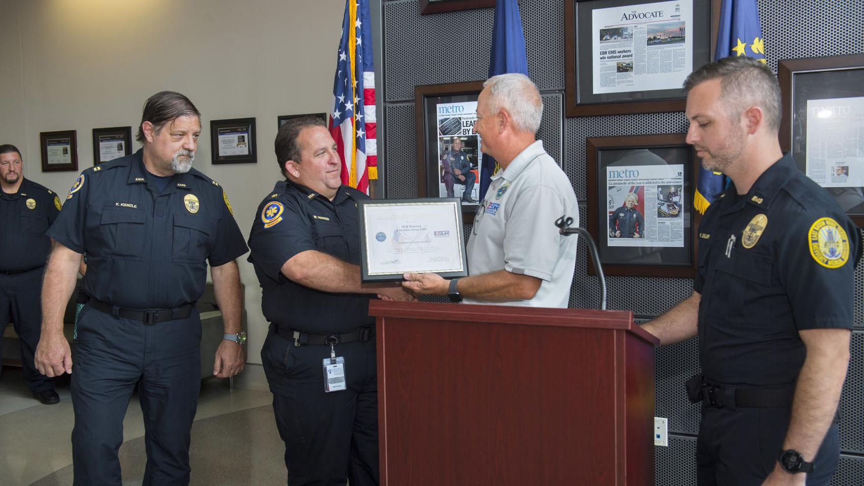 Photos: Two Baton Rouge EMS supervisors get 'Patriotic Employer' awards, for support of paramedic who also serves in La. Army National Guard