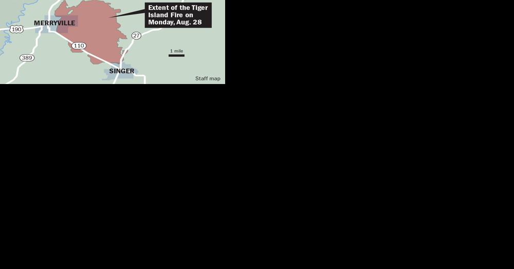 We still have a town Life on the edge of Louisianas biggest wildfire