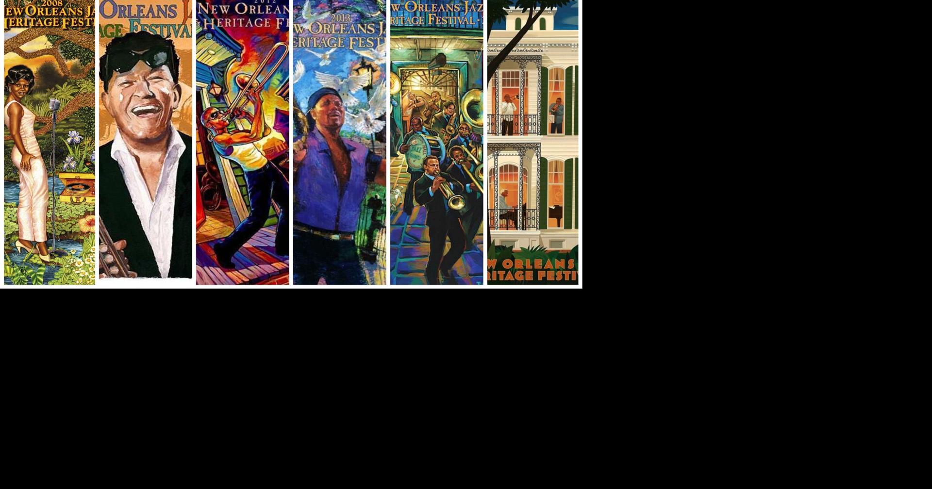 Scroll through all the New Orleans Jazz Fest posters from 1970 to 2026