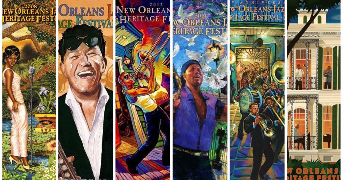 Blättern Sie durch alle Poster des New Orleans Jazz Fest von 1970 bis 2026