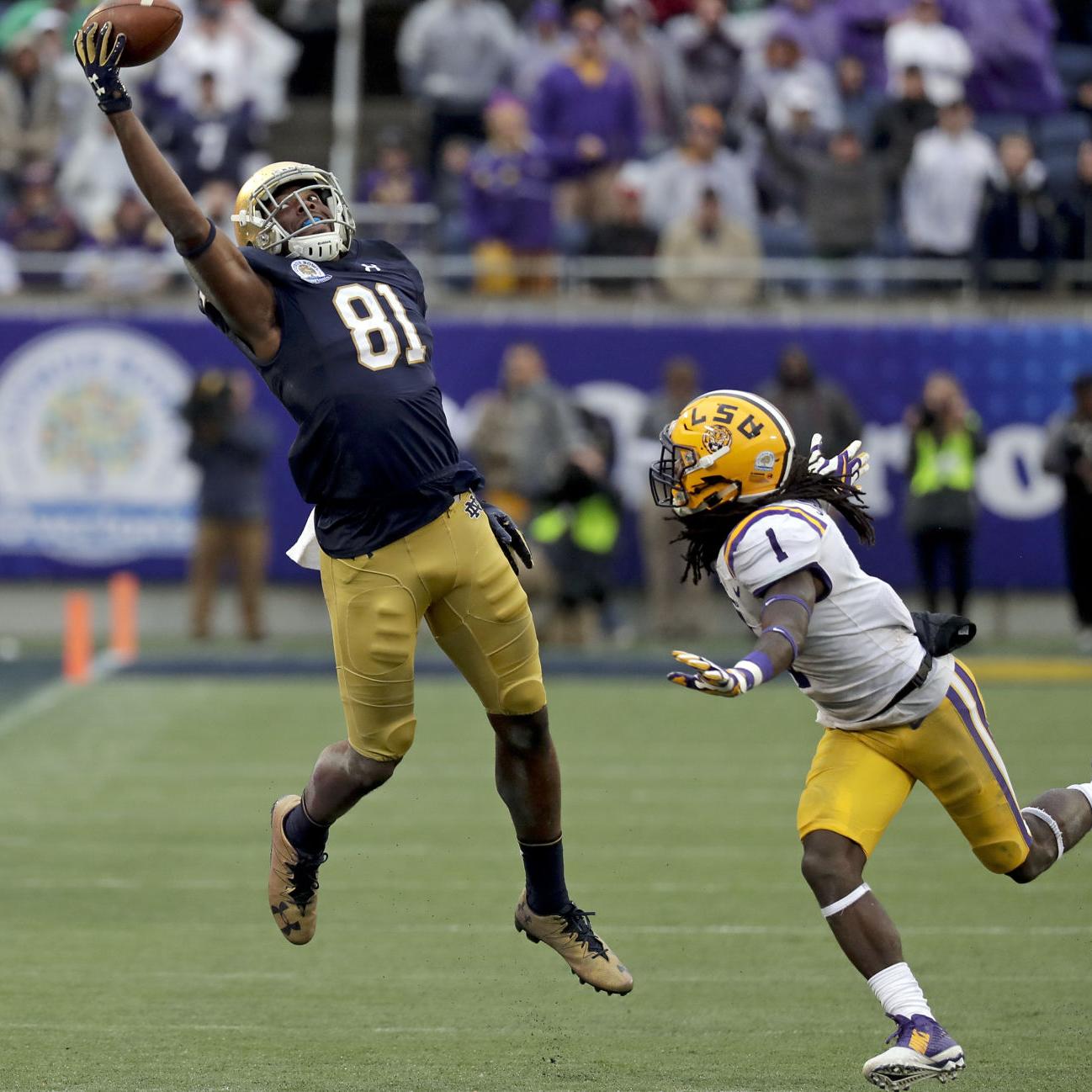Notre Dame Stuns Lsu Dbu With Spectacular Game Winning Td For Citrus Bowl Win Lsu Theadvocate Com