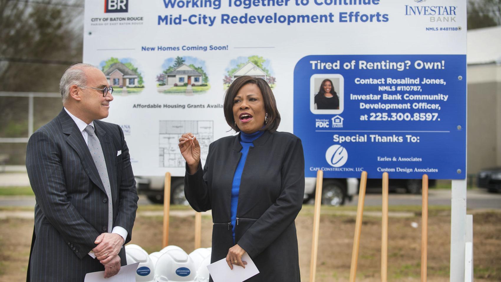 Photos, Video: Investar Bank, Mayor-President celebrate groundbreaking on North Baton Rouge single-family homes